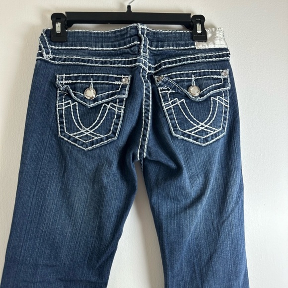 Ladies Rhinestone Embroidered Bootcut Denim Jeans LA Idol USA Jeans. Size 5 - Picture 8 of 12